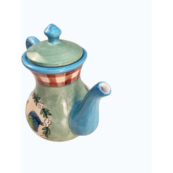 Heartfelt Kitchen Creations Hand-Painted Rooster Ceramic Teapot 7" Tall Youngs I - Picture 11 of 12